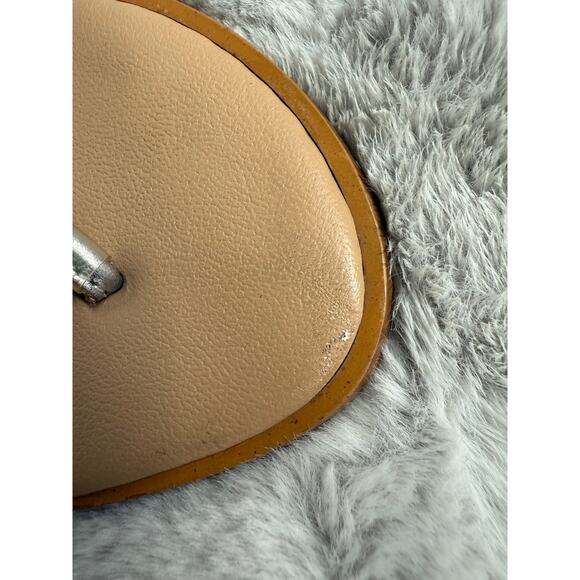 Mercanti Fiorentini Silver Brown Leather Strappy Sandals Italy Size 40 / US 10 - Picture 6 of 12